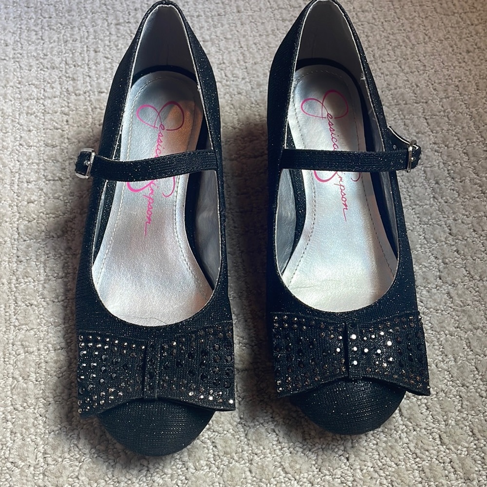 Jessica Simpson glitter Mary janes